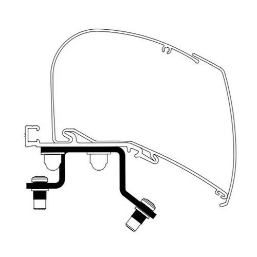 Kit adaptateur de store   Omnistor 6300  - Renault Master L3H2 (2024+) et Nissan Interstar L3H2 (2025+)   - THULE