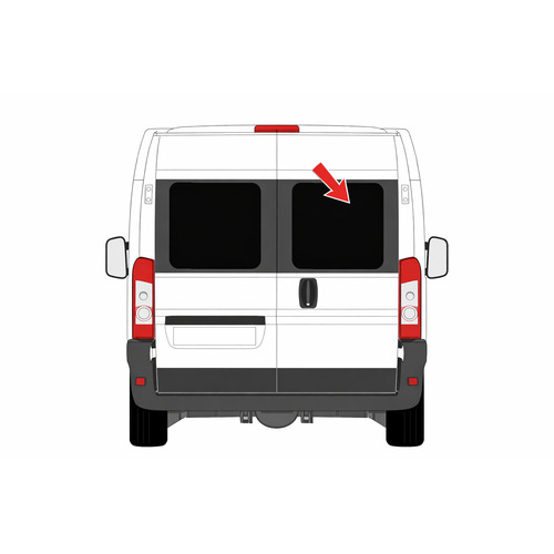 Baie fixe - 840 X 790 - Renault Master 2010–2025 / Opel Movano 2010–2021 - ARRIERE DROIT - CARBEST