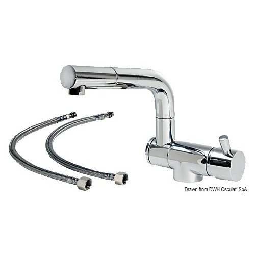 Robinet mitigeur rabattable Wheel double articulation - OSCULATI