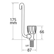 Miniature Robinet mélangeur rabattable eau froide - OSCULATI N° 1