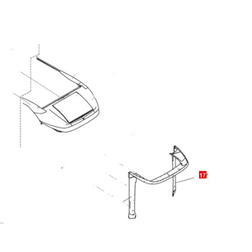 PIED DE CABINE GAUCHE - COMPATIBLE CHALLENGER 