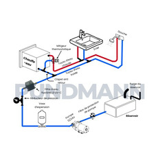 Miniature Chauffe-eau vertical simple résistance 6L - 12v -  PUNDMANN N° 3
