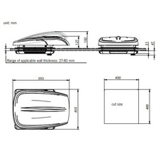 Miniature Lanterneau  40x40 noir - TEKNO CAMP  N° 5