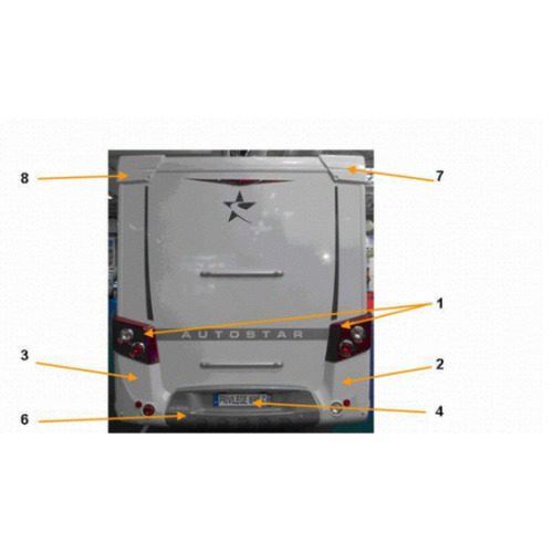 pare choc central couleur grise  autostar prililege P721LC de 2015 ( repere 4 ) 