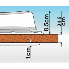 Miniature LANTERNEAU 400 X 400 Avec ventilateur Turbovent 12 Volts blanc - FIAMMA N° 3