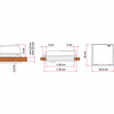 Miniature Lanternau turbo vent 28 crystal 12 VOLTS - FIAMMA N° 1