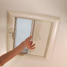 Miniature Lanterneau Thule-Vent avec capot et cadre blanc 40x40 cm - THULE N° 6