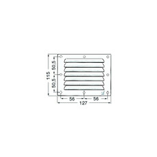Miniature Grille aération inox 115x127 mm - SANS MOUSTIQUAIRE  N° 1