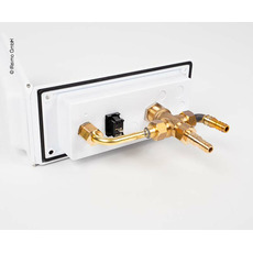 Miniature Trappe d'eau avec pré-mélangeur + douchette blanche - REICH N° 2