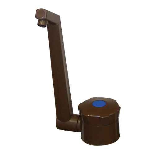 Robinet contacteur rabattable marron raccord tétine 10/12mm - COMET