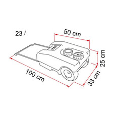Miniature Reservoir eau propre 23 L Roll-Tank 23 F - FIAMMA N° 3