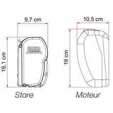 Miniature STORE F45S 4.5METRES EAGLE ELECTRIQUE BOITIER BLANC TOILE DELUXE GREY - FIAMMA N° 4