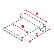 Miniature STORE F45S 3.5 METRES BOITIER TITANIUM TOILE BLUE - FIAMMA N° 3