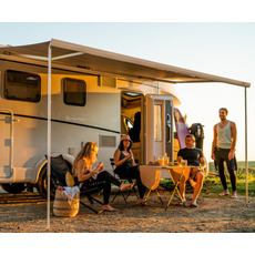 Miniature STORE F45S 4.5 METRES BOITIER POLAR WHITE TOILE BLUE - FIAMMA N° 3