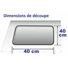 Miniature Lanterneau à poignées - 40 x 40 cm avec moustiquaire - DECMO N° 2
