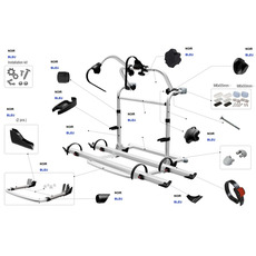 Pièces détachées pour porte vélos  CARRY BIKE PRO M (NOIR - BLEU) - FIAMMA