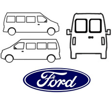 Baies en verre teinté sécurit pour Ford Transit V363 depuis 2014 -