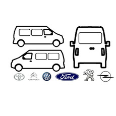 Baies en verre de sécurité pour Citroën Jumpy 3 / Spacetourer Peugeot Expert 3 / Traveller Toyota Proace 2 / Proace Verso Opel Vivaro / Zafira Life ( 2017) Fiat Scudo / Ulysse ( 2022)